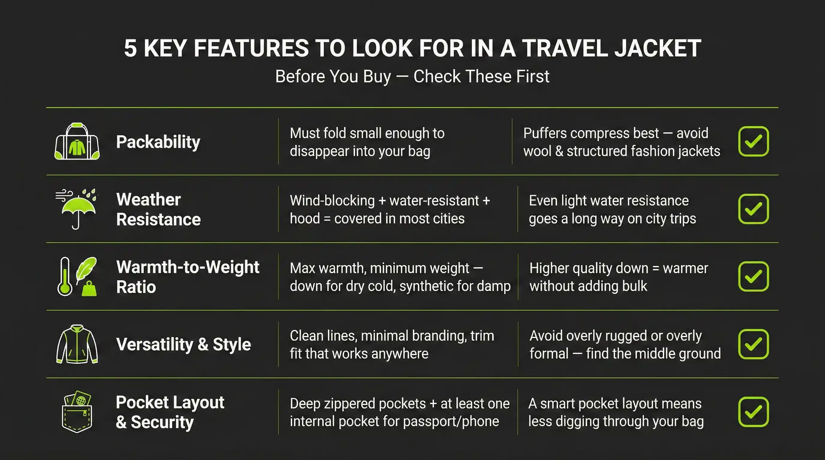 5 Key Features to Look for in a Travel Jacket