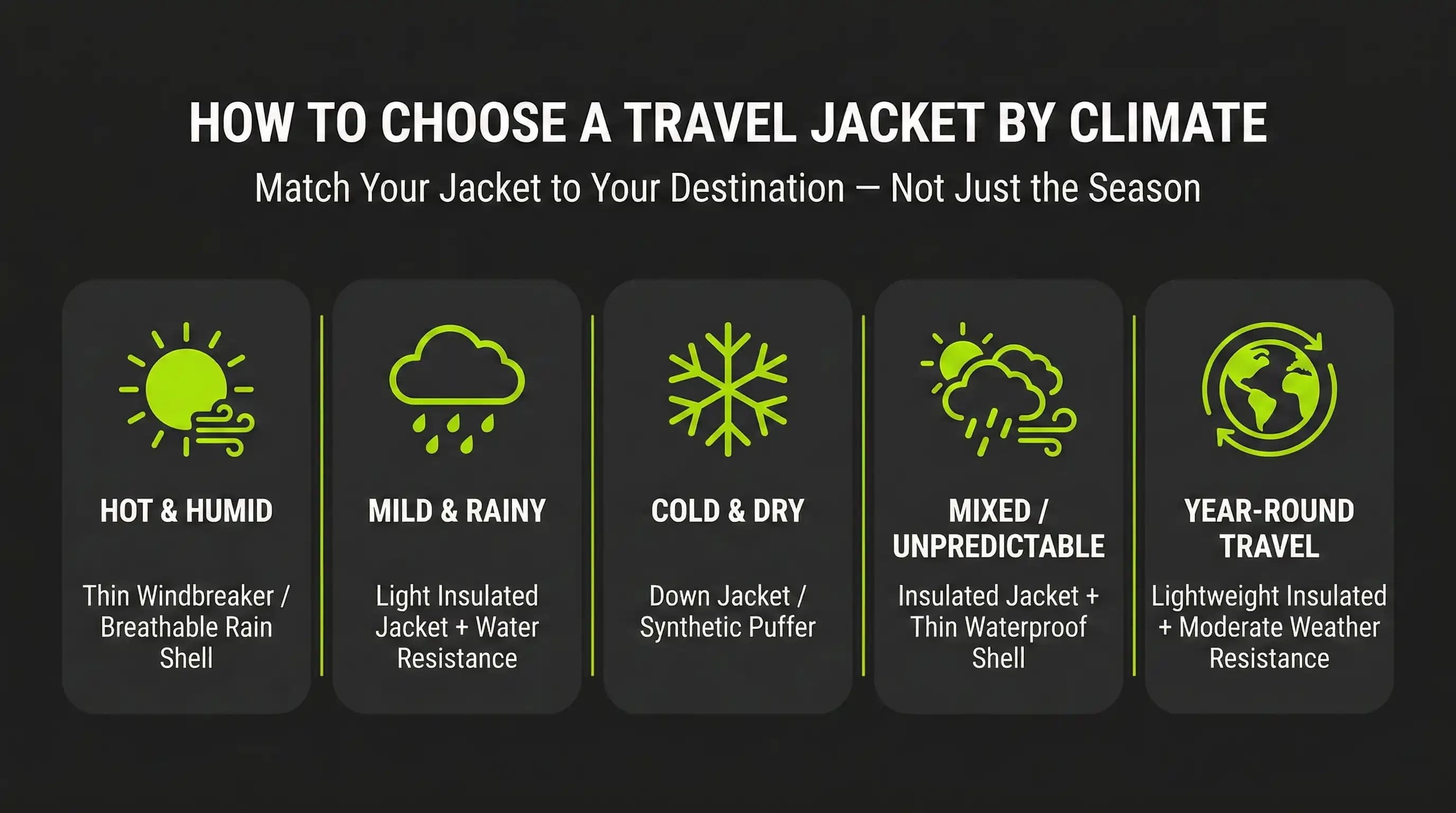 How to Choose a Travel Jacket by Climate
