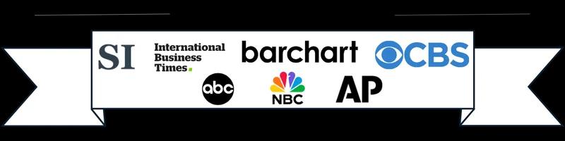 Trusted by major media outlets including Sports Illustrated, CBS, ABC, NBC, Associated Press, International Business Times, barchart, and USA News
