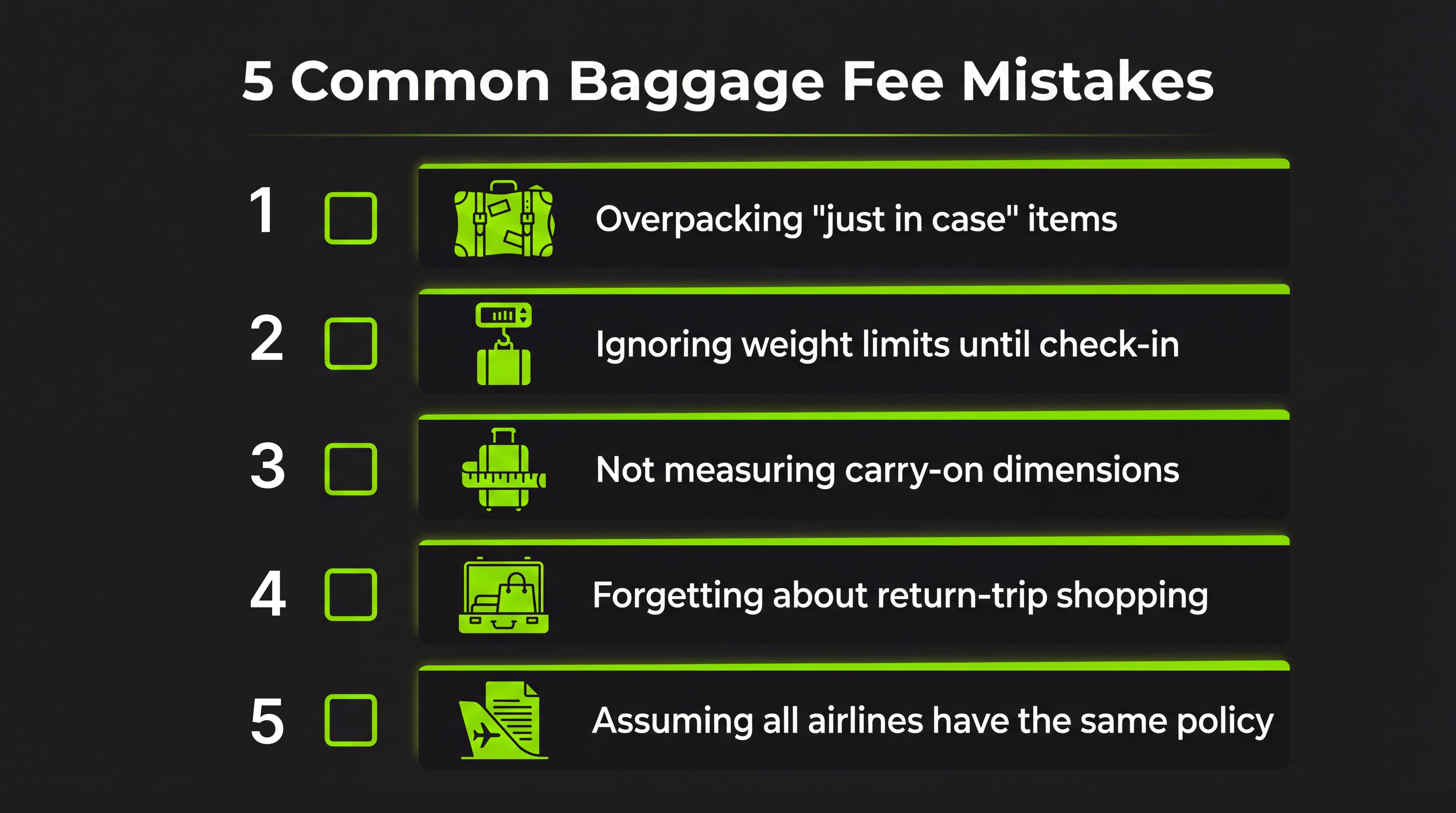 5 Common Baggage Fee Mistakes