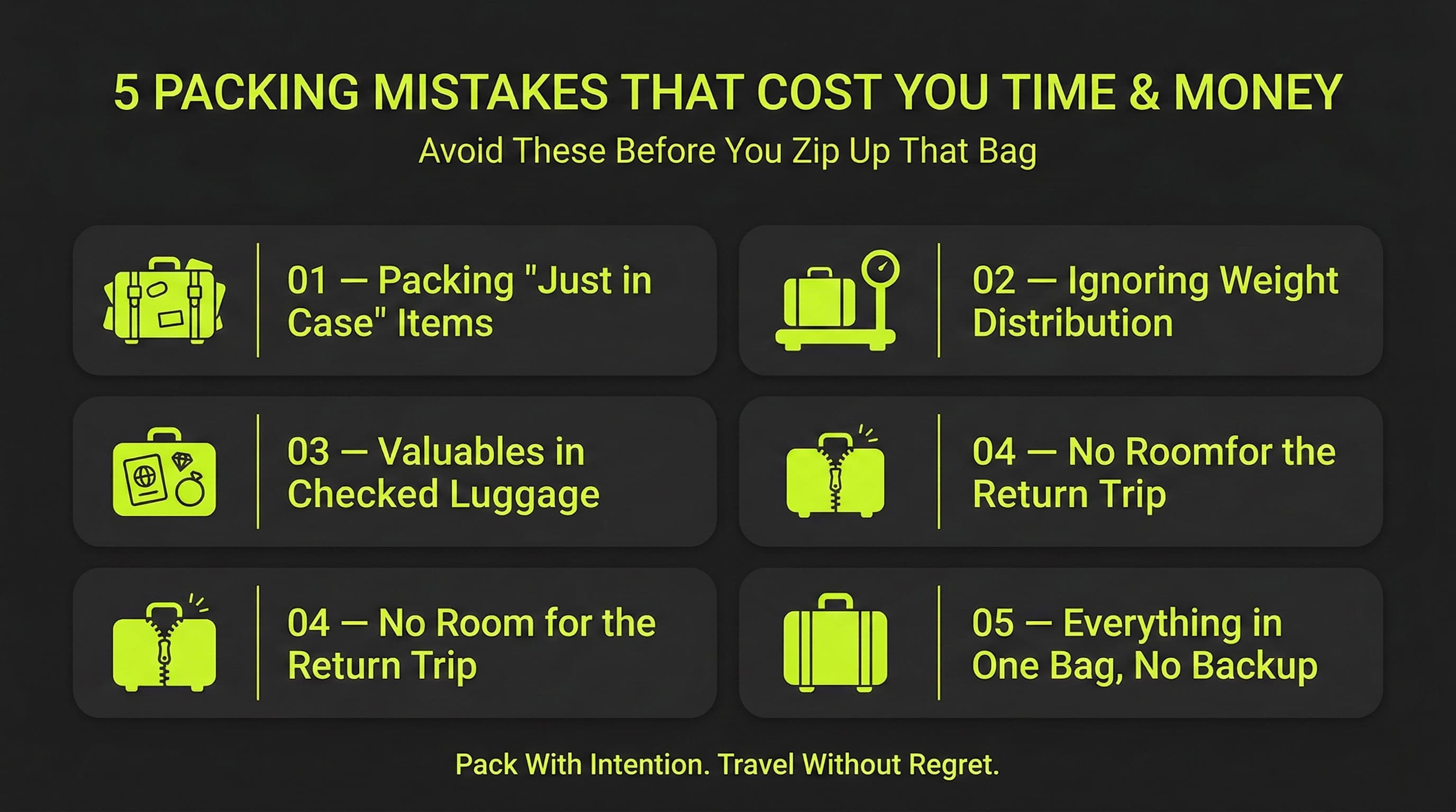 How to pack luggage for travel or for air travel