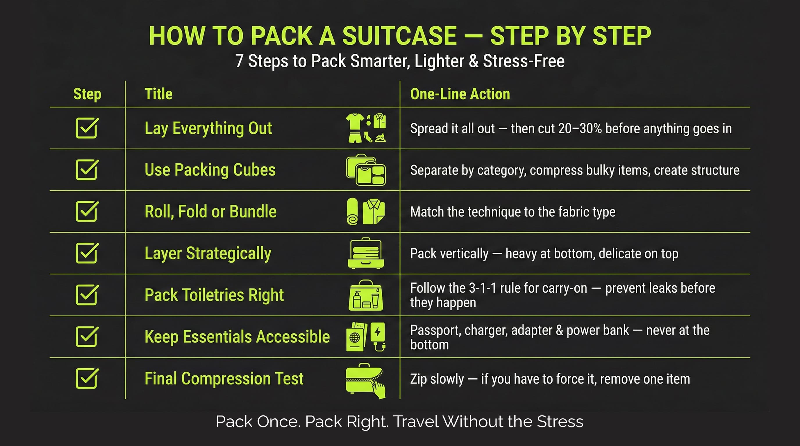 How to Pack Luggage for Travel