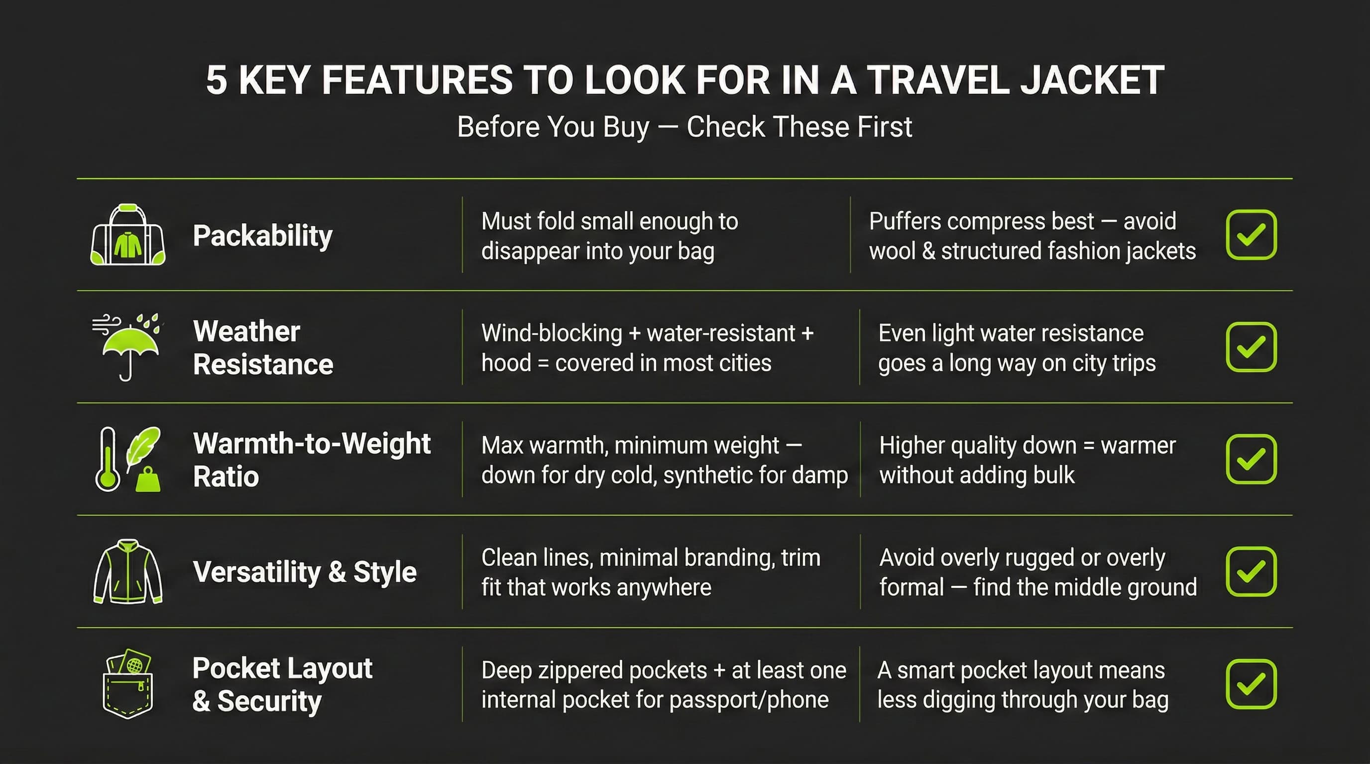 5 Key Features to Look for in a Travel Jacket