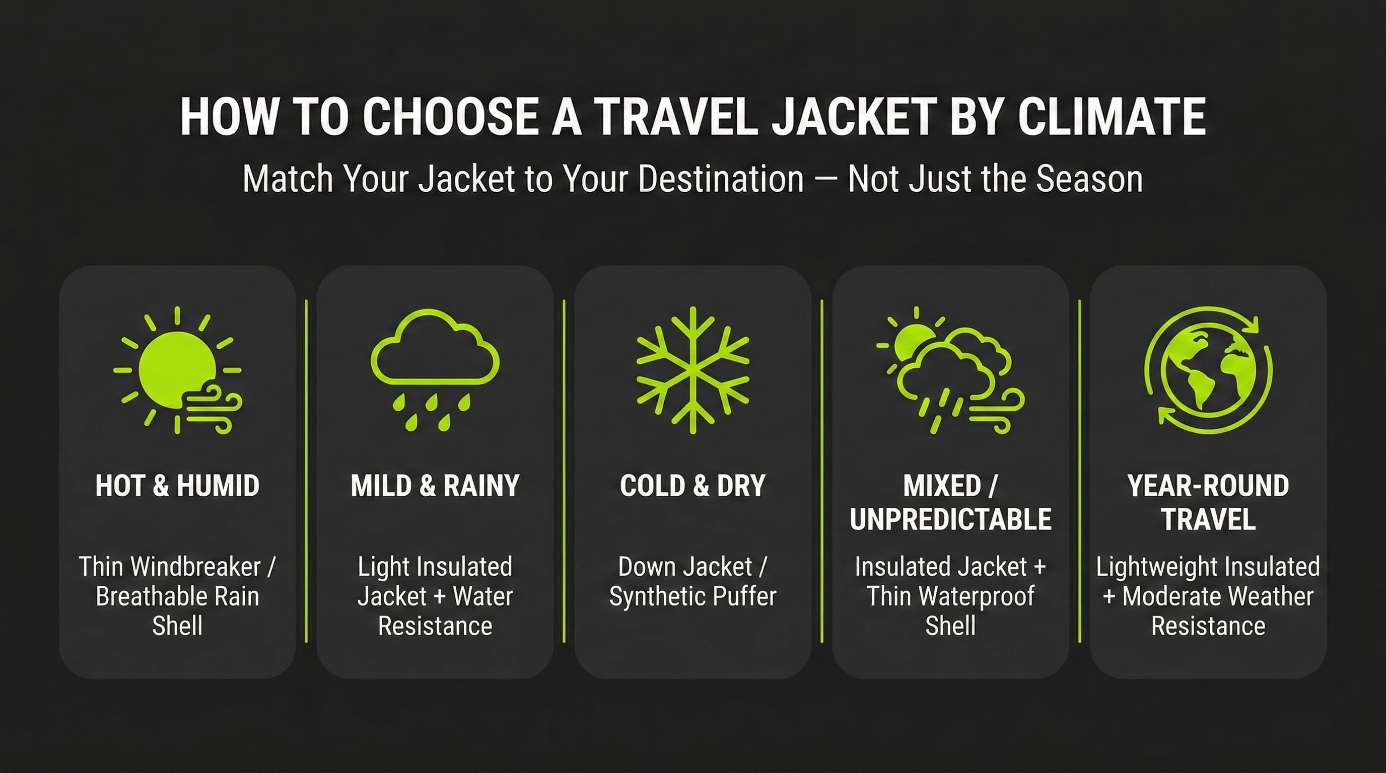 How to Choose a Travel Jacket by Climate